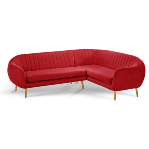 Canapea cu șezlong pe partea dreaptă Stella Grand, roșu