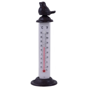 Termometru din fontă cu model pasăre Ego Dekor, înălțime 22 cm