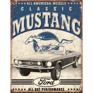 Classic Mustang Placă metalică, (31,5 x 40 cm)