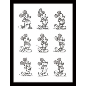 Mickey Mouse - Sketched Multi Afiș înrămat