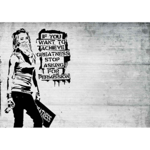 Banksy Graffiti Fototapet, (416 x 254 cm)
