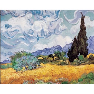 A Wheatfield with Cypresses, 1889 Reproducere, Vincent van Gogh, (30 x 24 cm)
