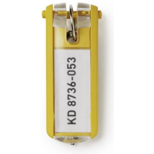 Suport eticheta pentru chei Durable, 6 bucati/set, galben