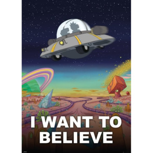 Rick and Morty - I Want to Believe Poster, (100 x 140 cm)