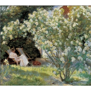Marie in the Garden (The Roses) Reproducere, Peder Severin Kroyer, (80 x 60 cm)