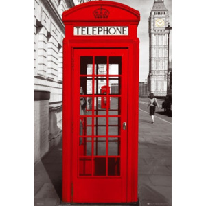 London - telephone box Poster, (61 x 91,5 cm)