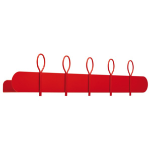 Cuier de perete cu 4 cârlige MEME Design Balloon, roșu
