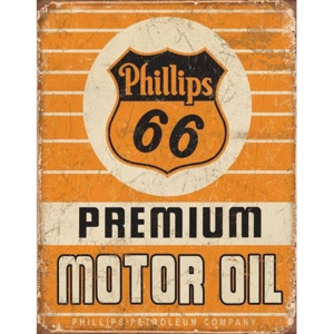 Phillips 66 - Premium Oil Placă metalică, (31,5 x 40 cm)