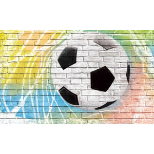 Football Wall Bricks Fototapet, (416 x 254 cm)
