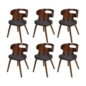 Set 6 scaune bucătărie din lemn și spătar curbat
