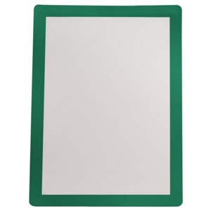 Buzunar magnetic pentru documente A4, cu rama color, 2 buc/set, JALEMA - rama verde