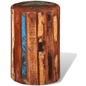 Scaun cilindric din lemn masiv reciclat