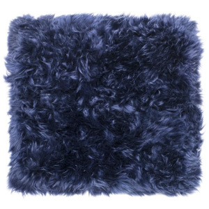Covor pătrat din blană de oaie Royal Dream Zealand, 70 x 70 cm, albastru închis
