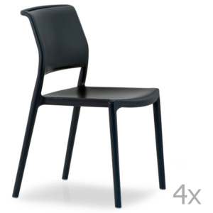 Set 4 scaune Pedrali Ara, negru