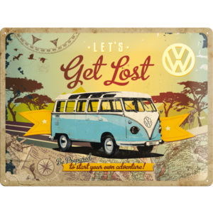 Nostalgic Art Placă metalică: VW Let's Get Lost - 30x40 cm