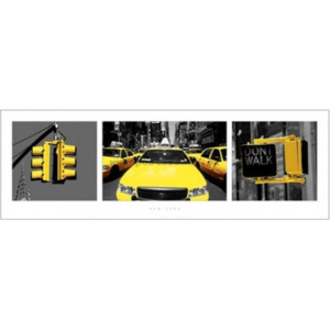 Poster - New York yellow triptych
