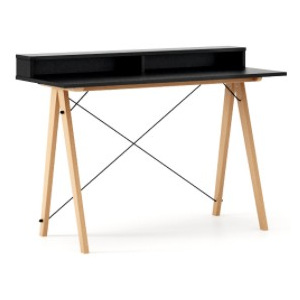 Masa de birou Desk Slim Beech Black II, L120xl50xh85 cm