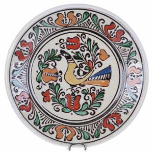 Farfurie traditionala ceramica colorata de Corund 19 cm