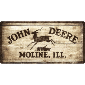 Placă metalică - John Deere (de lemn)