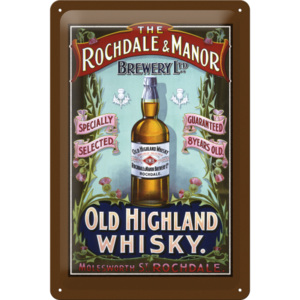 Placă metalică - Old Highland Whisky