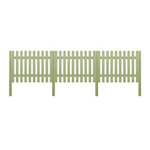 Gard din țăruși, lemn de pin tratat, 5,1 m 170 cm 6/9cm