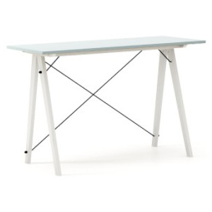 Masa de birou Desk Slim White Ice Blue, L120xl50xh75 cm