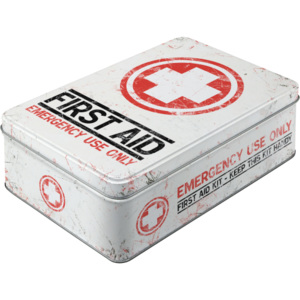 Cutie metalică plată - First Aid Kit