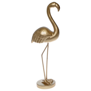 Statuetă Ewax Flamingo, înălțime 21 cm, auriu
