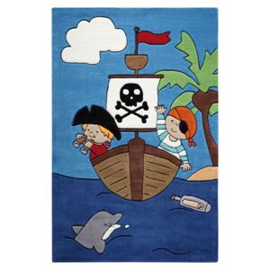 Covor Copii & Tineret Pirate Kids, Acril, Albastru, 130x190