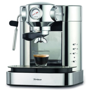 Espressor Trisa Espresso Bar, 1165W, 19 bari, Rezervor 1,5 L, Indicator presiune, Cod 6212.75