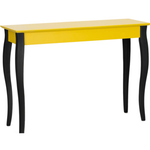 Consola din MDF si lemn "Lillo Large" Yellow / Black, l105xA40xH74 cm