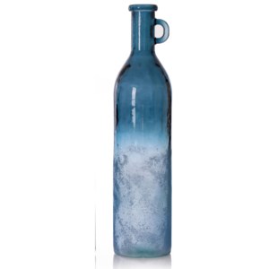 Vaza Rustic Blue Bottleshape, Sticla, Ø19xH78 cm