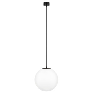 Lustră cu cablul negru Sotto Luce Tsuri, ∅ 30 cm, alb