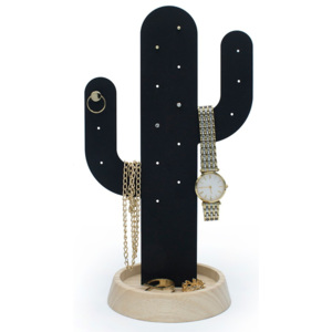 Suport pentru bijuterii Qualy&CO Cactus, negru
