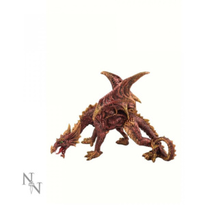 Statueta dragon Gardianul rubiniu 24 cm