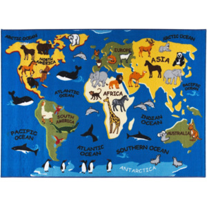 Covor pentru copii, World Map 200 x 290 cm