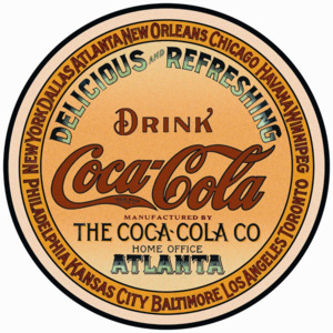 Placă metalică - Coca-Cola (Old logo)