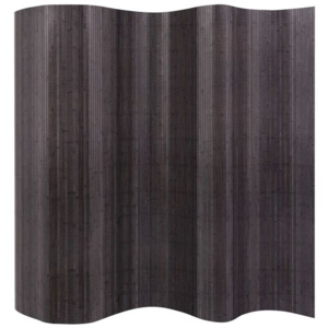 Paravan de cameră din bambus, gri, 250 x 195 cm