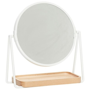 Oglindă cosmetică din lemn de fag Hübsch Vitus
