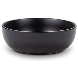 Farfurie ceramica pentru supa Stoneware Black, 19 cm