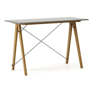 Masa de birou Desk Slim Oak Grey, L120xl50xh75 cm