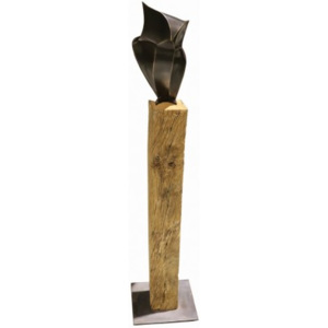 Statueta bronz si stejar "Intelepciune", 138cm
