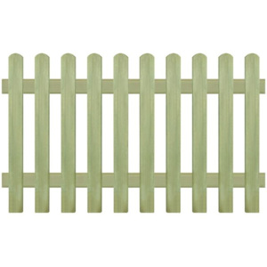 Gard din țăruși, lemn de pin tratat, 170x100 cm 6/9 cm