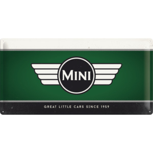 Placă metalică - Mini Cooper (logo-ul verde)