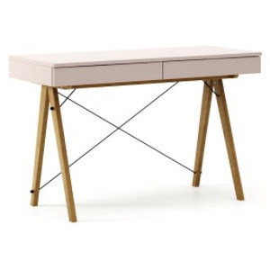 Masa de birou desk Basic Oak Dusty Pink, L100xl50xh75 cm