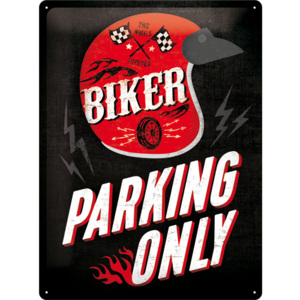 Placă metalică - Biker Parking Only