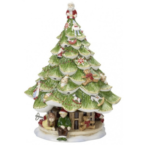 Decoratiune portelan X-mas tree large with children Christmas toys memory - Christmas Collection