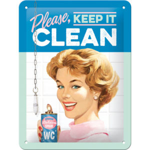 Placă metalică - Please, Keep It Clean