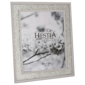 Hestia Photo Frame Crystal Edge cu chenar de argint 8 "x 10"