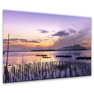 Tablou pe sticlă - Styler Violet Sunset 120x80 cm